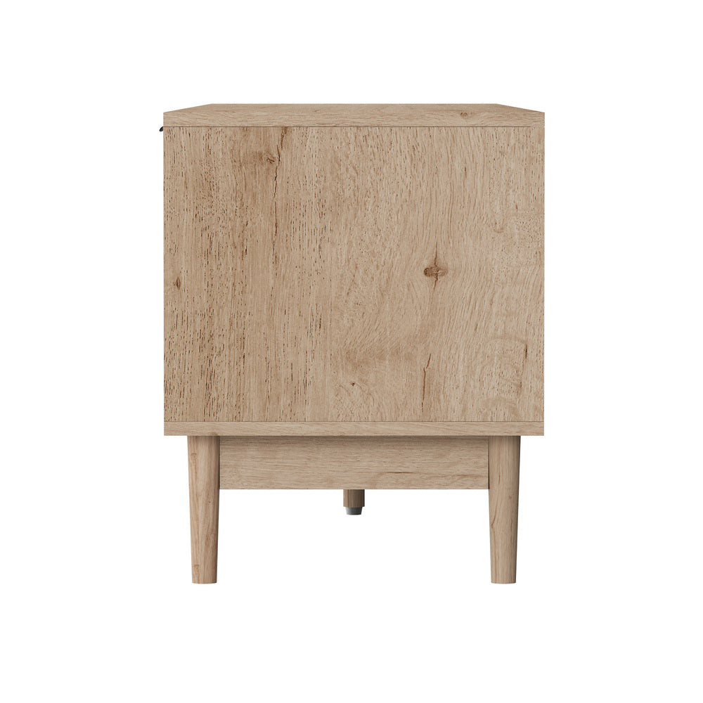 Oikiture TV Cabinet Entertainment Unit Stand 160cm Natural-Entertainment Unit-PEROZ Accessories