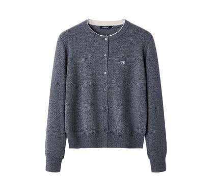 EVERAU 100% Wool Cardigan Knit Velly-Clothing-PEROZ Accessories