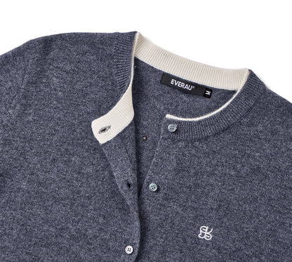 EVERAU 100% Wool Cardigan Knit Velly-Clothing-PEROZ Accessories