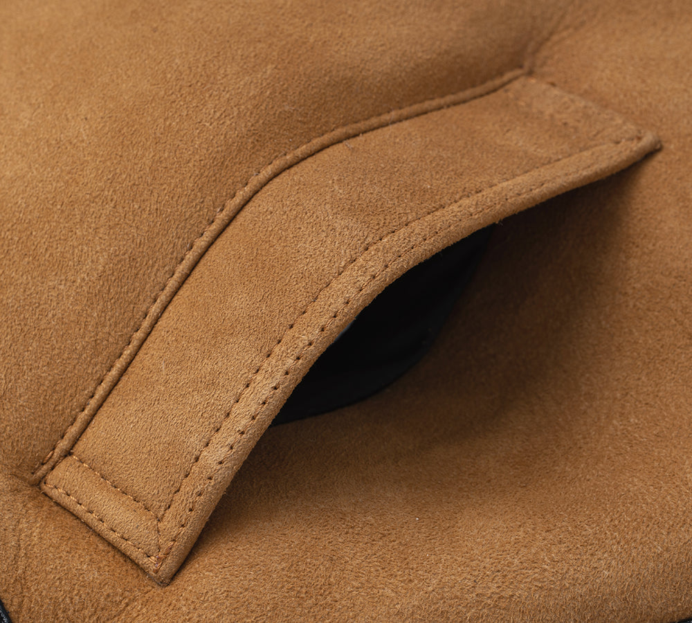 EVERAU® Fluffy Sheepskin Wool Zip Sleeveless Vest Dale-PEROZ Accessories