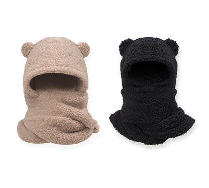 EVERAU® Hat Scarf and Gloves 3 In 1 Cute Bear Plush Hat-PEROZ Accessories