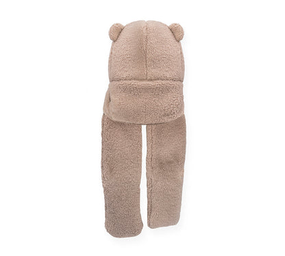 EVERAU® Hat Scarf and Gloves 3 In 1 Cute Bear Plush Hat-PEROZ Accessories