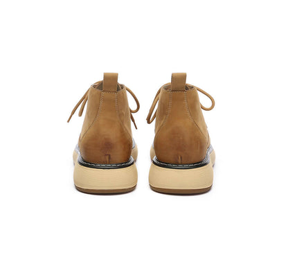 EVERAU® Men Boots Leather Lace Up Casual Shoes Kaarlo-PEROZ Accessories