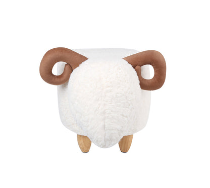 EVERAU Multi-functional Cute Ottoman Fluffy Sheep Pouffe-Accessories-PEROZ Accessories