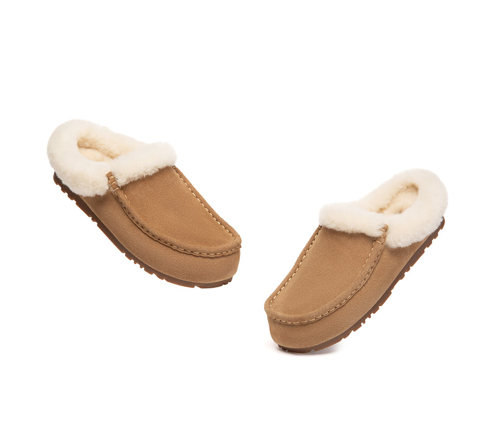 EVERAU UGG Slippers Sheepskin Wool Ankle Moccasin Creago-UGG Slippers-PEROZ Accessories