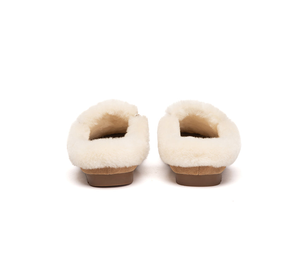 EVERAU UGG Slippers Sheepskin Wool Ankle Moccasin Creago-UGG Slippers-PEROZ Accessories