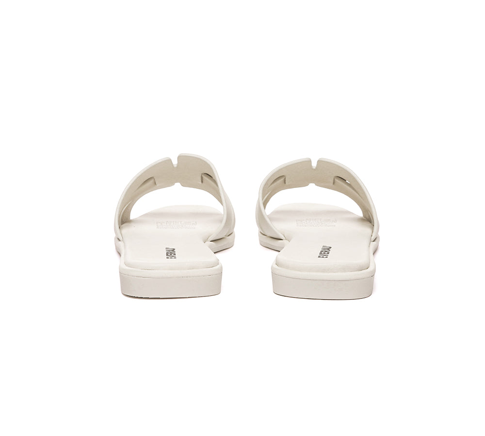 EVERAU® Women Leather Woven Flat Slides Bolita-PEROZ Accessories