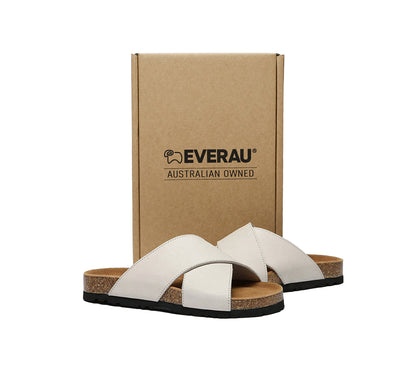 EVERAU® Women Slides Leather Crossover Summer Croia-PEROZ Accessories