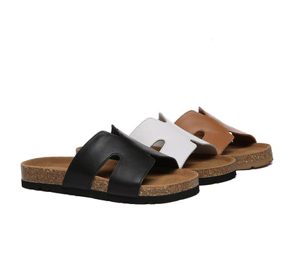 EVERAU® Women Slides Leather Flat Heidy-PEROZ Accessories