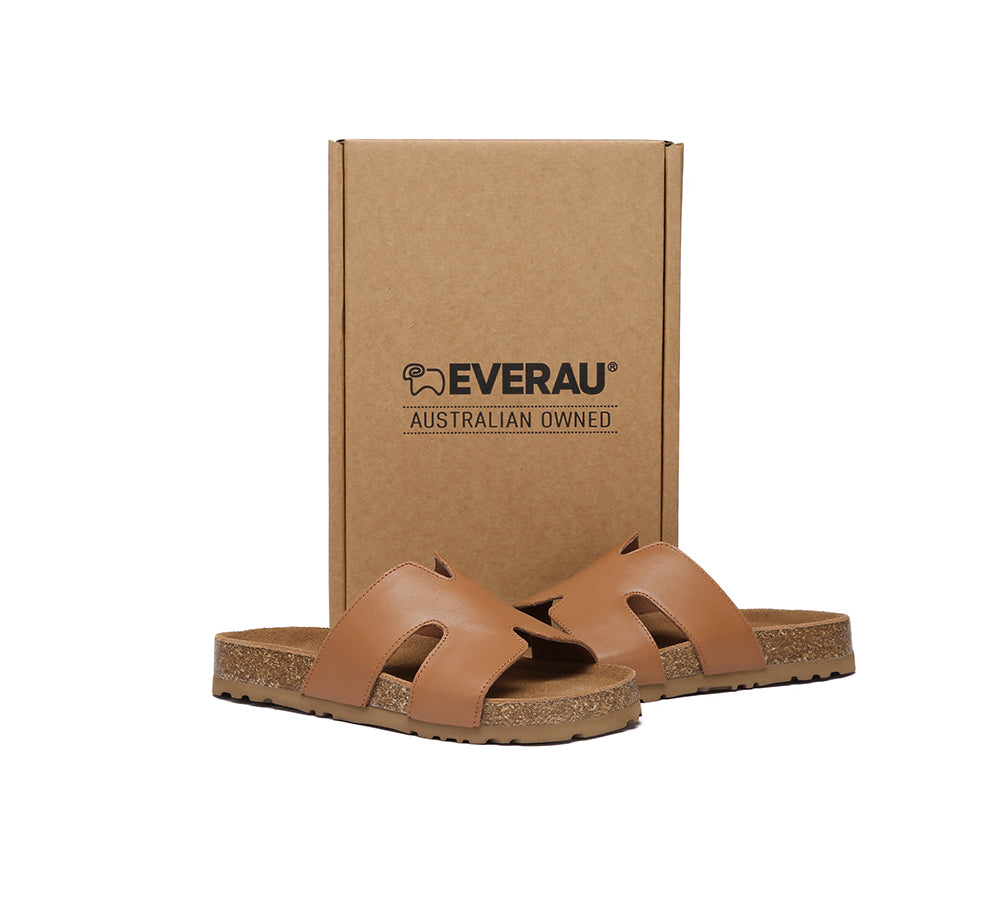 EVERAU® Women Slides Leather Flat Heidy-PEROZ Accessories