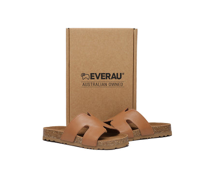 EVERAU® Women Slides Leather Flat Heidy-PEROZ Accessories