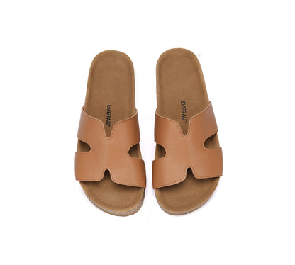 EVERAU® Women Slides Leather Flat Heidy-PEROZ Accessories