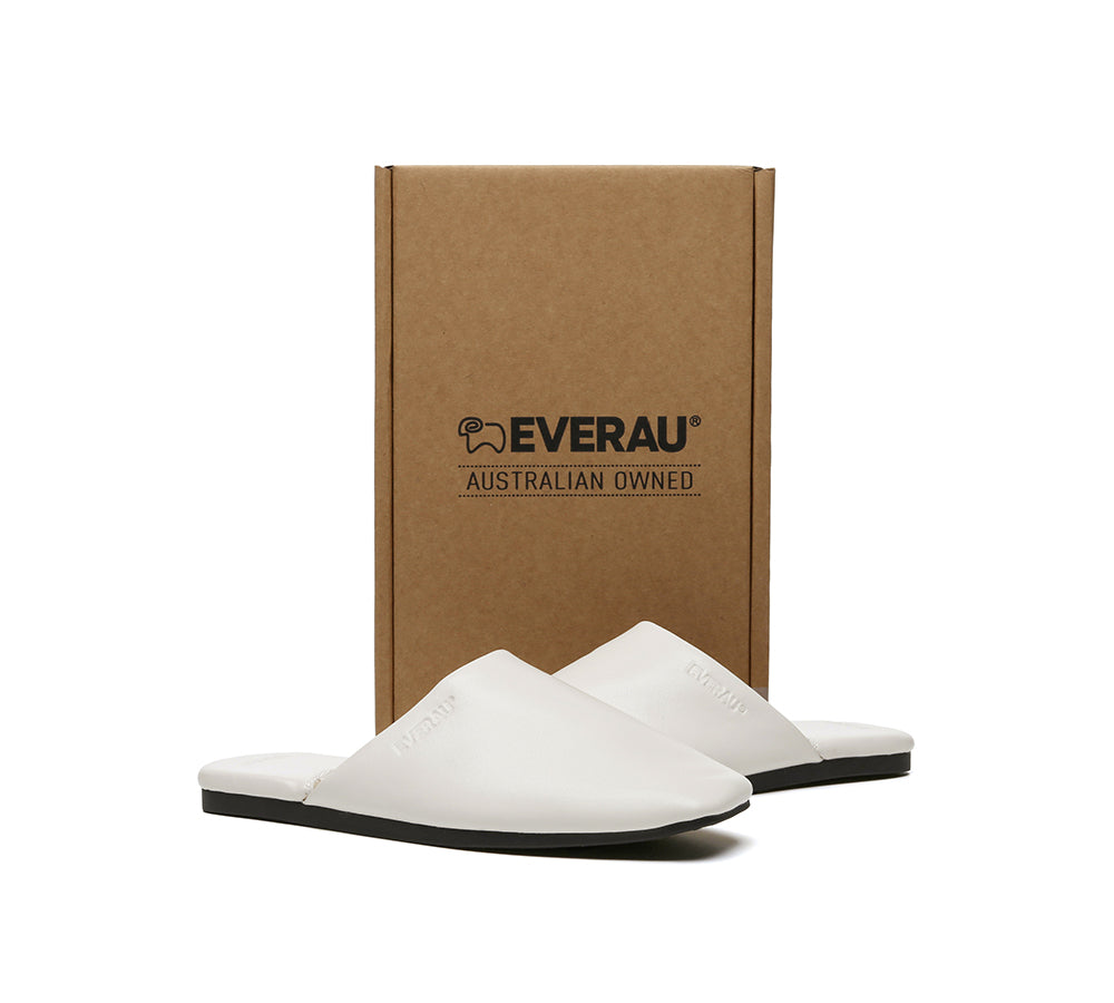 EVERAU® Women Slides Leather Flat Wafaa-PEROZ Accessories