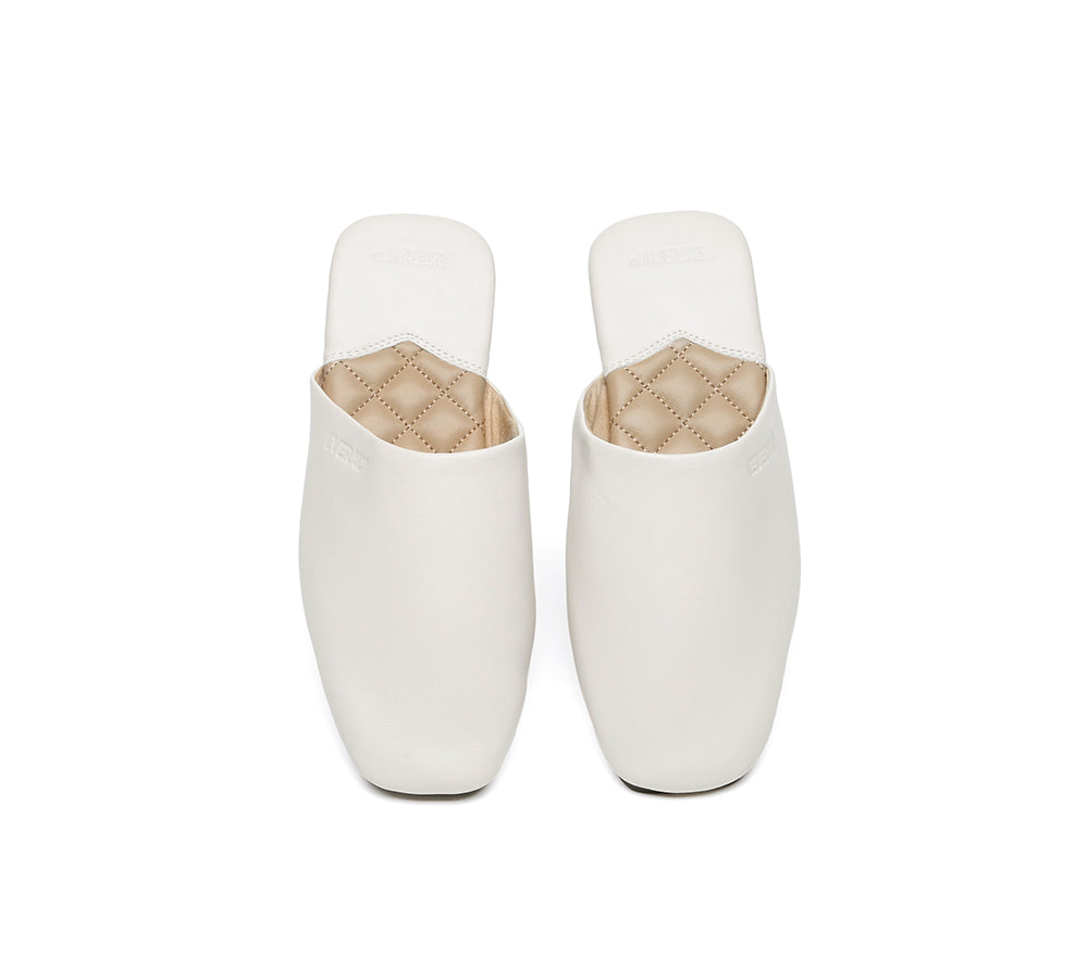 EVERAU® Women Slides Leather Flat Wafaa-PEROZ Accessories