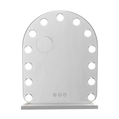 Embellir Makeup Mirror 40x50cm Dressing Vanity LED Bulb Light with 5x Magnification White Arch-Health &amp; Beauty > Makeup > Makeup Mirrors-PEROZ Accessories