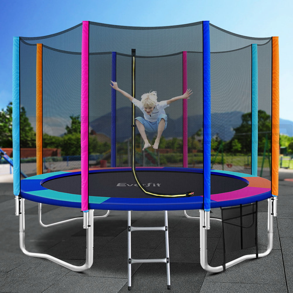 Everfit 12FT Trampoline for Kids w/ Ladder Enclosure Safety Net Pad Gift Round-Sports &amp; Fitness &gt; Trampolines &gt; Trampolines &amp; Accessories-PEROZ Accessories