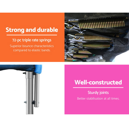 Everfit 12FT Trampoline for Kids w/ Ladder Enclosure Safety Net Pad Gift Round-Sports &amp; Fitness > Trampolines > Trampolines &amp; Accessories-PEROZ Accessories