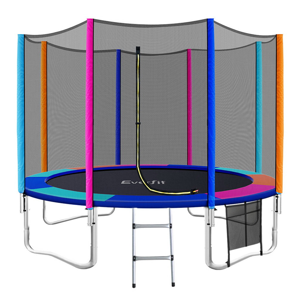 Everfit 12FT Trampoline for Kids w/ Ladder Enclosure Safety Net Pad Gift Round-Sports &amp; Fitness > Trampolines > Trampolines &amp; Accessories-PEROZ Accessories