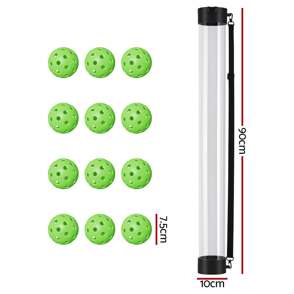 Everfit 12PC Pickleball Collector Set Multi-Ball Retriever Portable Storage Adjustable Strap-Sports &amp; Fitness > Racquet Sports > Pickleball-PEROZ Accessories