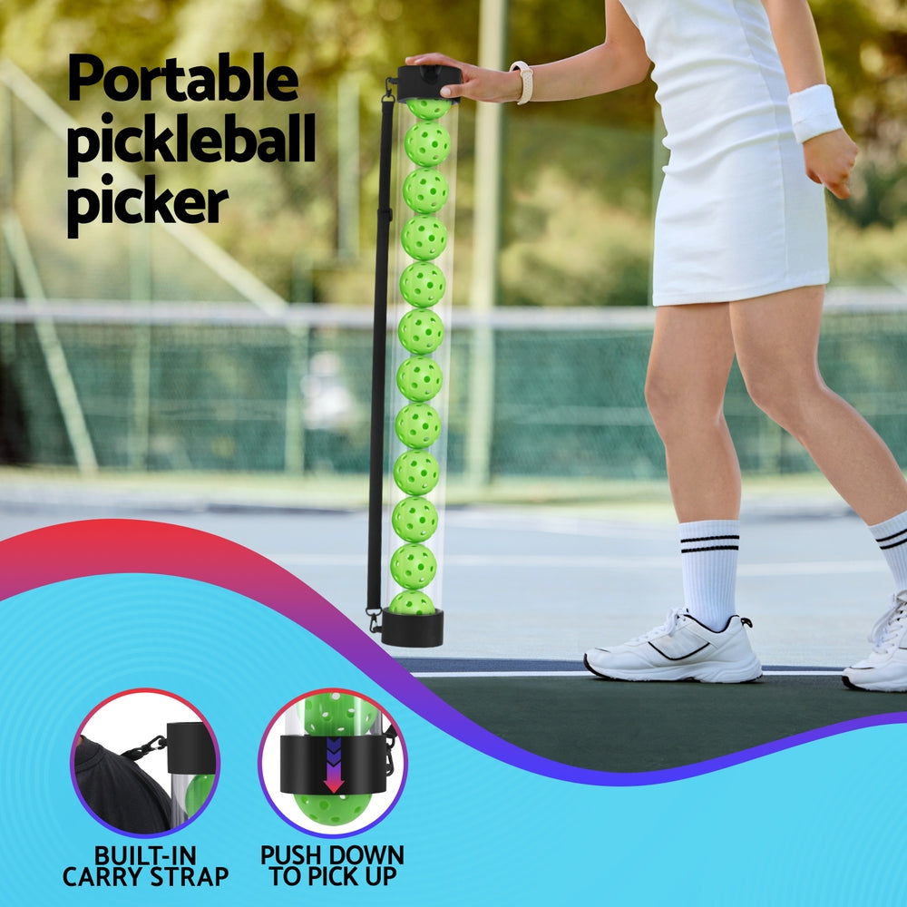 Everfit 12PC Pickleball Collector Set Multi-Ball Retriever Portable Storage Adjustable Strap-Sports &amp; Fitness > Racquet Sports > Pickleball-PEROZ Accessories
