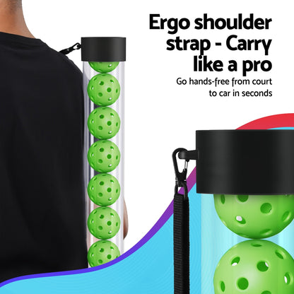 Everfit 12PC Pickleball Collector Set Multi-Ball Retriever Portable Storage Adjustable Strap-Sports &amp; Fitness > Racquet Sports > Pickleball-PEROZ Accessories