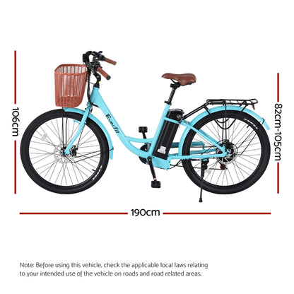 Everfit 26" Electric Bike City Bicycle eBike e-Bike Commuter w/ Battery BL-Sports &amp; Fitness > Bikes &amp; Accessories > Bicycles-PEROZ Accessories