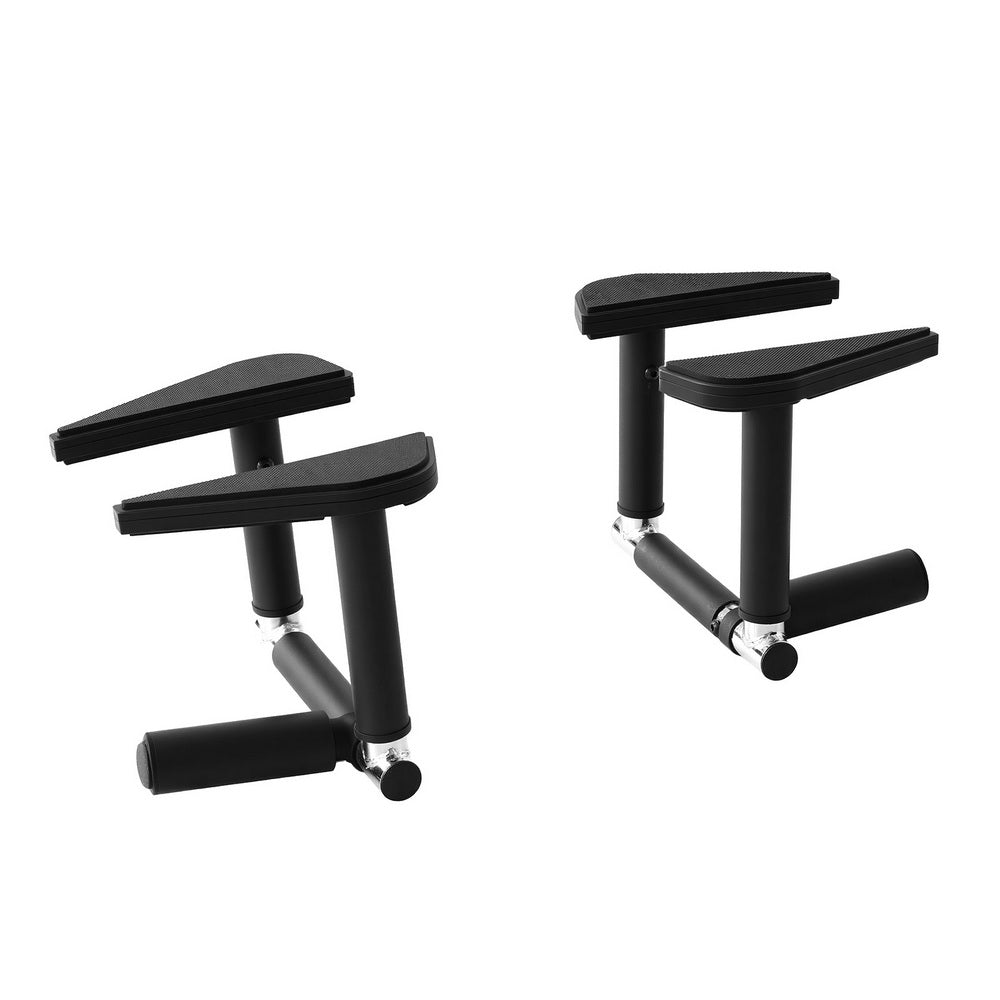 Everfit 2Pcs/Set Pull Up Bar Portable Foldable Dip Station Multi Gym 120kg Home Power Station Black-Sports &amp; Fitness > Exercise, Gym &amp; Fitness > Free Weights-PEROZ Accessories
