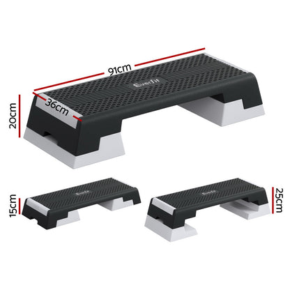 Everfit 3 Level Aerobic Step Adjustable Stepper for Home Workouts-Sports &amp; Fitness > Exercise, Gym &amp; Fitness > Gym &amp; Training Step-PEROZ Accessories