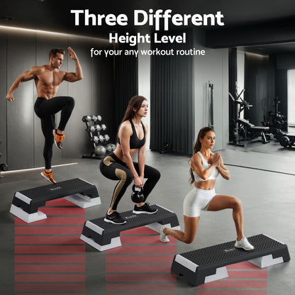 Everfit 3 Level Aerobic Step Adjustable Stepper for Home Workouts-Sports &amp; Fitness > Exercise, Gym &amp; Fitness > Gym &amp; Training Step-PEROZ Accessories