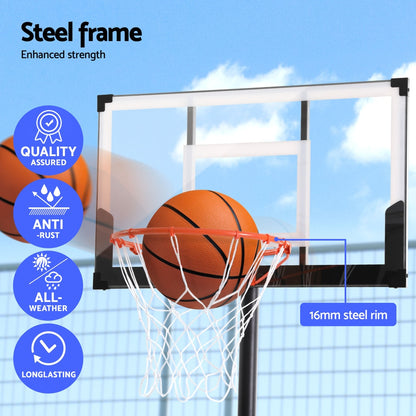 Everfit 3.05M Basketball Hoop Stand System Portable Height Adjustable w/ Knob-Sports &amp; Fitness > Ball Sports > Basketball &amp; Basketball Accessories-PEROZ Accessories