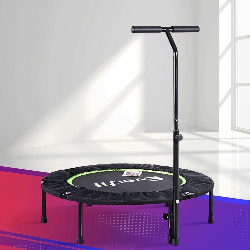 Everfit 40inch Fitness Foldable Trampoline Jumping Rebounder Home Gym Handrail-Sports &amp; Fitness &gt; Trampolines &gt; Trampolines &amp; Accessories-PEROZ Accessories