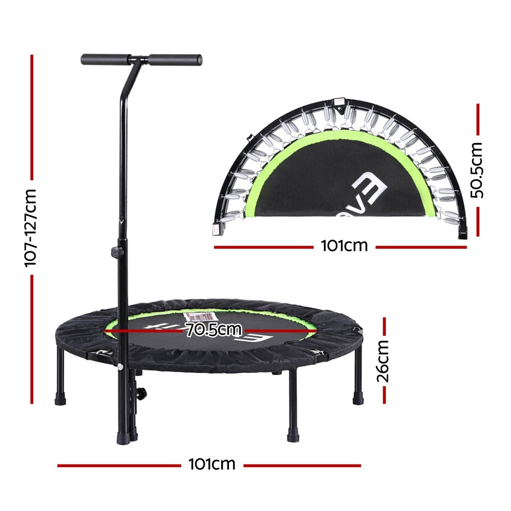 Everfit 40inch Fitness Foldable Trampoline Jumping Rebounder Home Gym Handrail-Sports &amp; Fitness &gt; Trampolines &gt; Trampolines &amp; Accessories-PEROZ Accessories