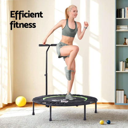 Everfit 40inch Fitness Foldable Trampoline Jumping Rebounder Home Gym Handrail-Sports &amp; Fitness > Trampolines > Trampolines &amp; Accessories-PEROZ Accessories