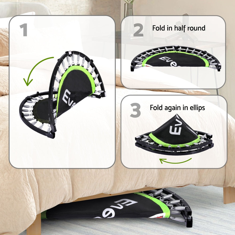 Everfit 40inch Fitness Foldable Trampoline Jumping Rebounder Home Gym Handrail-Sports &amp; Fitness > Trampolines > Trampolines &amp; Accessories-PEROZ Accessories