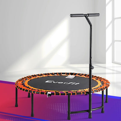 Everfit 48inch Fitness Foldable Trampoline Jumping Rebounder Home Gym Handrail-Sports &amp; Fitness > Trampolines > Trampolines &amp; Accessories-PEROZ Accessories