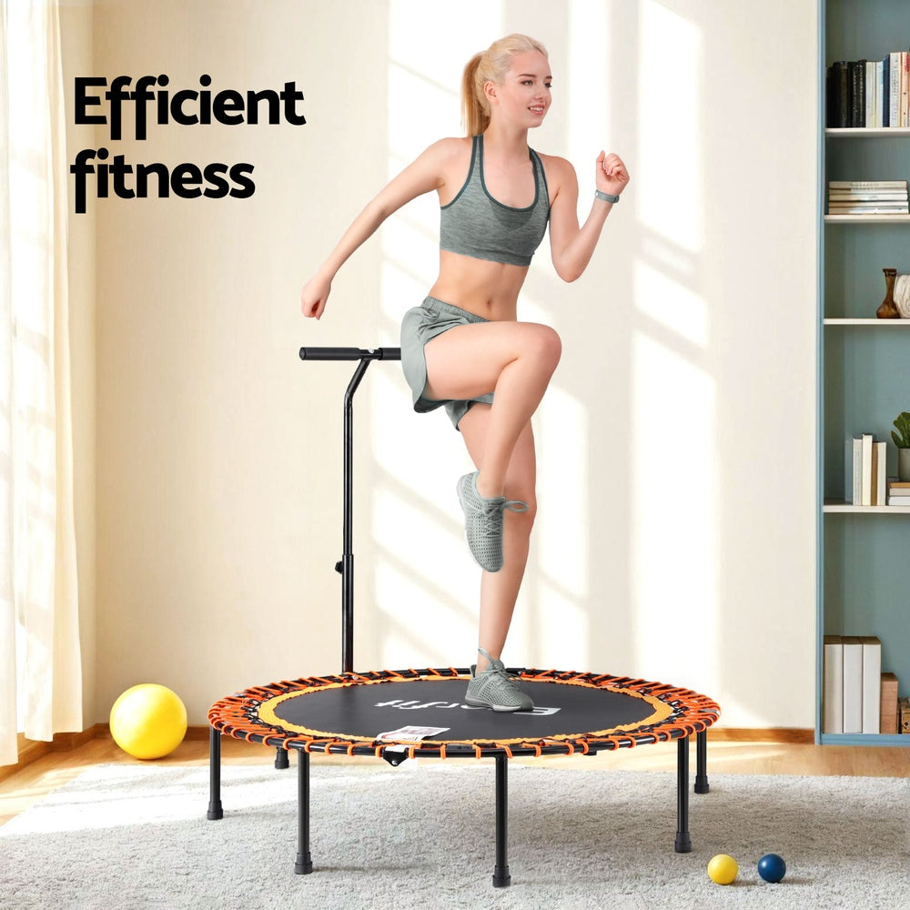 Everfit 48inch Fitness Foldable Trampoline Jumping Rebounder Home Gym Handrail-Sports &amp; Fitness > Trampolines > Trampolines &amp; Accessories-PEROZ Accessories