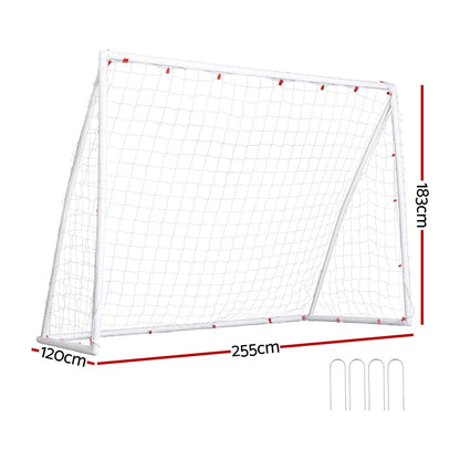 Everfit 8FT Soccer Football Goal Net UPVC Frame with PE Mesh Weatherproof Portable Goals for Backyard Training Competitive Play-Sports &amp; Fitness > Ball Sports > Soccer &amp; Soccer Accessories-PEROZ Accessories