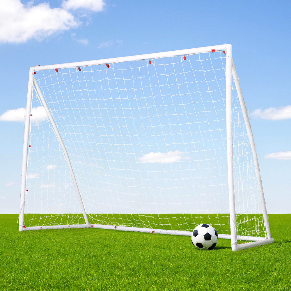 Everfit 8FT Soccer Football Goal Net UPVC Frame with PE Mesh Weatherproof Portable Goals for Backyard Training Competitive Play-Sports &amp; Fitness > Ball Sports > Soccer &amp; Soccer Accessories-PEROZ Accessories