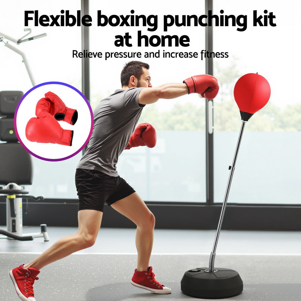 Everfit Adult Punching Bag Stand 150cm Adjustable Freestanding with Gloves and Pump-Sports &amp; Fitness > Exercise, Gym &amp; Fitness > Boxing &amp; Martial Arts-PEROZ Accessories