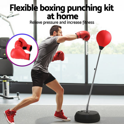 Everfit Adult Punching Bag Stand 150cm Adjustable Freestanding with Gloves and Pump-Sports &amp; Fitness > Exercise, Gym &amp; Fitness > Boxing &amp; Martial Arts-PEROZ Accessories