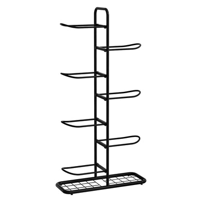 Everfit Ball Storage Rack Sports Equipment Organizer 7-Tier Holder for Garage Gym Black-Tools > Tools Storage > Wall Storage Racks-PEROZ Accessories