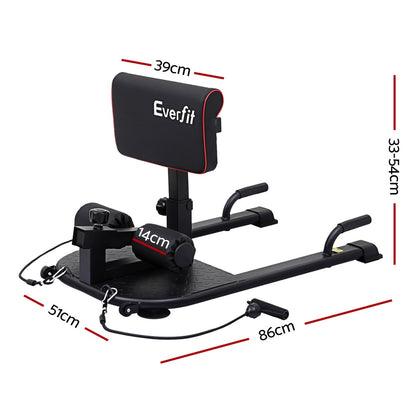 Everfit Deep Sissy Squat Weight Bench Adjustable Leg Extension Strength Training-Sports &amp; Fitness > Exercise, Gym &amp; Fitness > Gym Equipment &amp; Accessories-PEROZ Accessories
