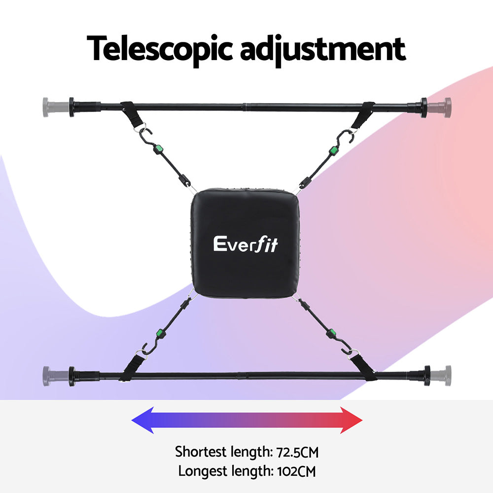 Everfit Doorway Punching Bag Adjustable Apartment Friendly with Boxing Gloves Black-Sports &amp; Fitness > Exercise, Gym &amp; Fitness > Boxing &amp; Martial Arts-PEROZ Accessories