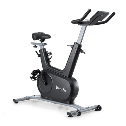 Everfit Exercise Bike Spin Bike Electromagnetic Smart Home Fitness 24-Level Resistance 120kg Bluetooth-Sports &amp; Fitness > Exercise, Gym &amp; Fitness > Exercise Bikes-PEROZ Accessories