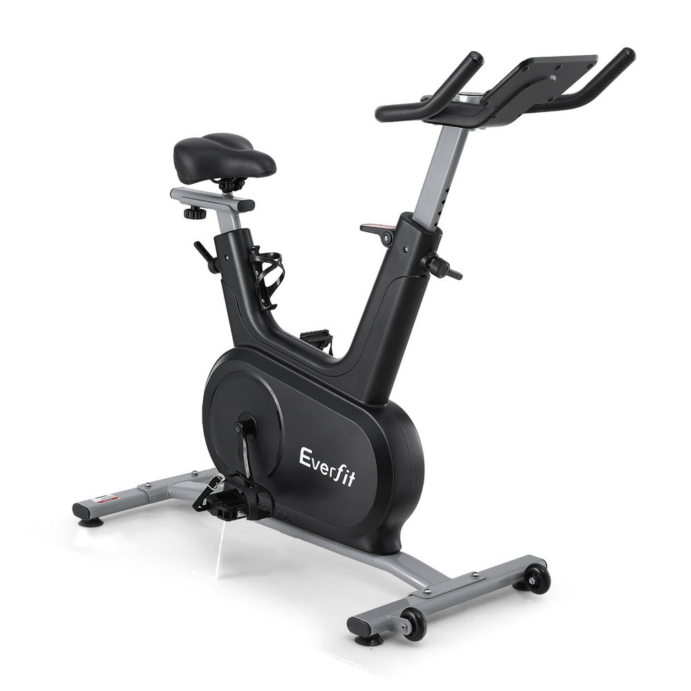 Everfit Exercise Bike Spin Bike Electromagnetic Smart Home Fitness 24-Level Resistance 120kg Bluetooth-Sports &amp; Fitness > Exercise, Gym &amp; Fitness > Exercise Bikes-PEROZ Accessories