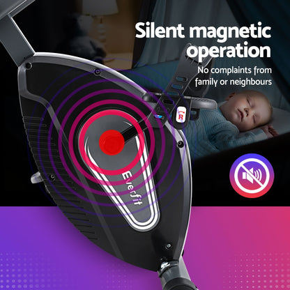 Everfit Folding Exercise Bike Magnetic X-Bike Aerobic Trainer Indoor Cycling-Sports &amp; Fitness > Exercise, Gym &amp; Fitness > Exercise Bikes-PEROZ Accessories