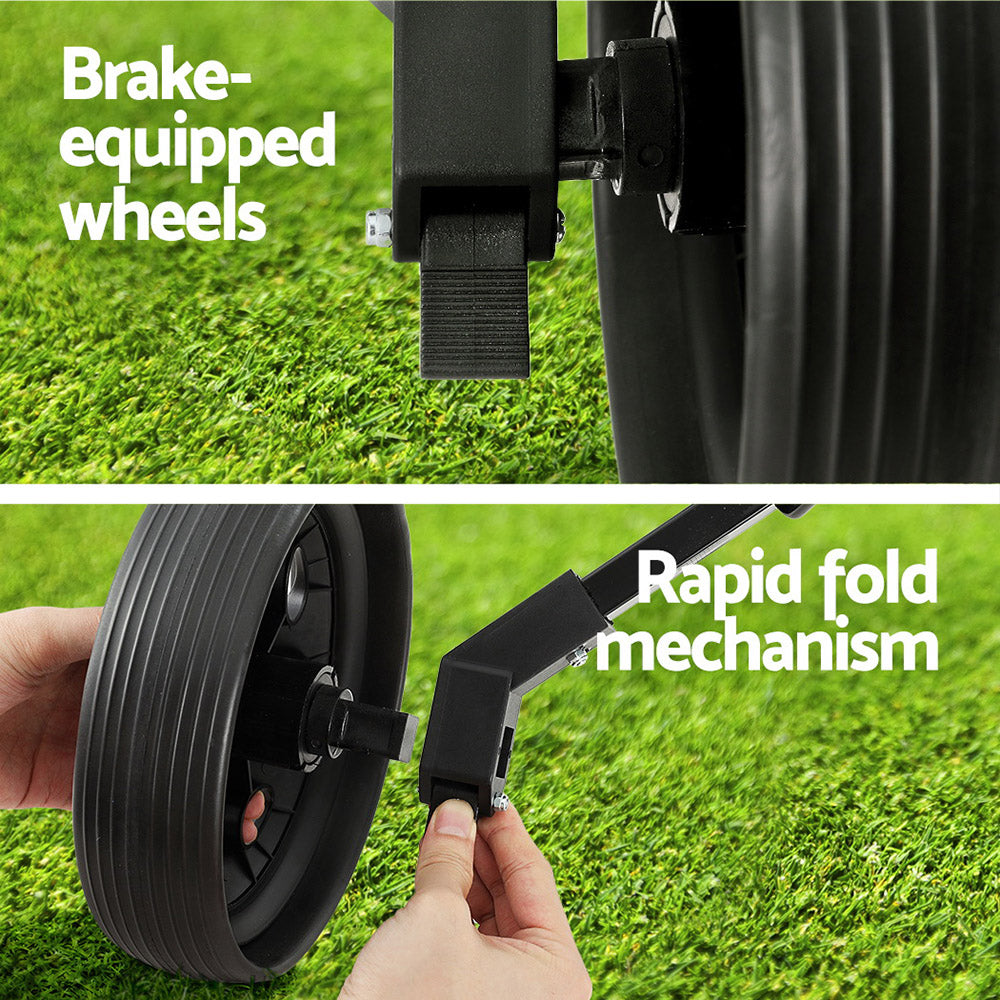 Everfit Golf Buggy Quick Folding Trolley Golf Cart Trolley 2 Wheels Cup Holder-Sports &amp; Fitness > Golf > Golf Accessories-PEROZ Accessories