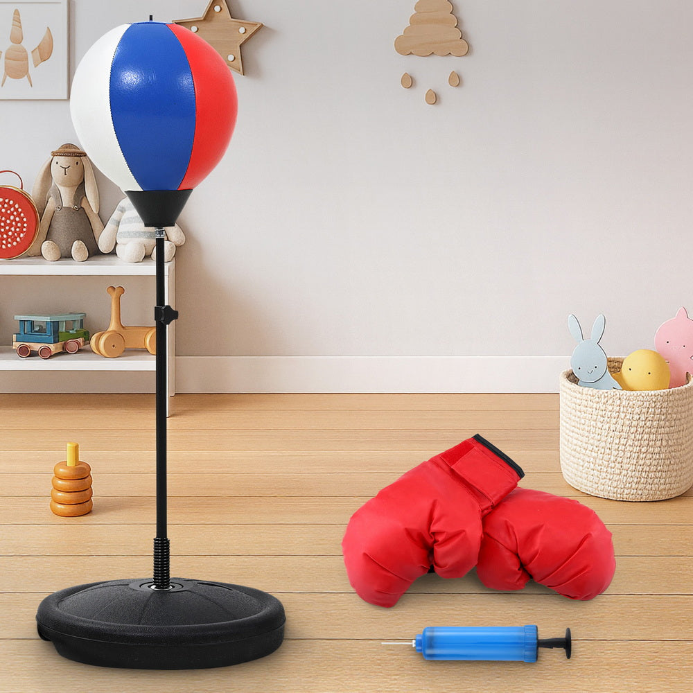 Everfit Kids Punching Bag Stand Set Adjustable 76-112cm with Gloves &amp; Pump-Sports &amp; Fitness > Exercise, Gym &amp; Fitness > Boxing &amp; Martial Arts-PEROZ Accessories