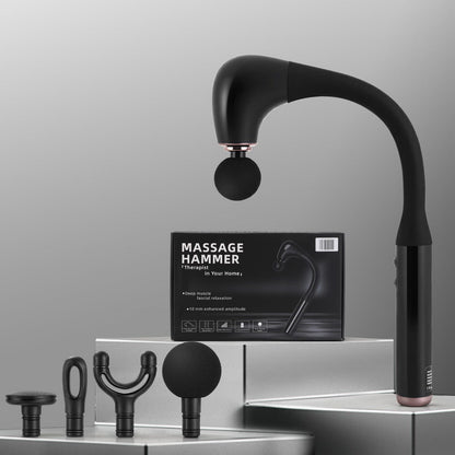 Everfit Massage Gun U-shaped Extended Handle Percussion Massager 4 Heads-Health &amp; Beauty > Massage &amp; Relaxation > Massagers-PEROZ Accessories