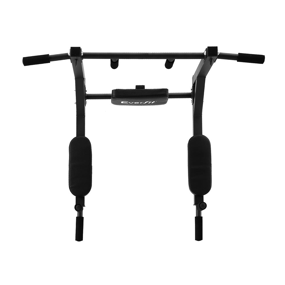 Everfit Pull Up Bar Dip Station Multi Gym 150kg Home Power Station Black Red-Sports &amp; Fitness > Exercise, Gym &amp; Fitness > Gymnastics-PEROZ Accessories